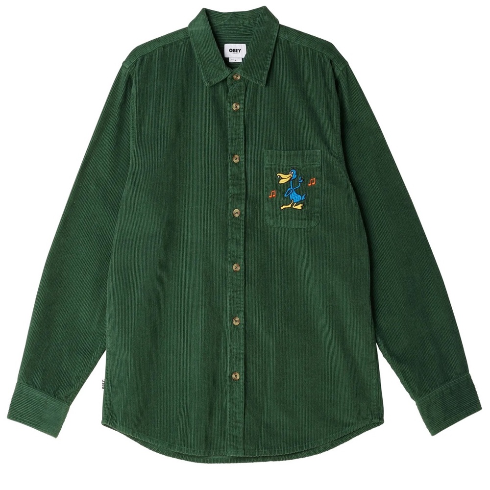 Obey Men's Richard Button-Up Organic Cotton Corduroy Shirt